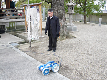 大阪・四天王寺でミルボの公開実証実験を行ないました。