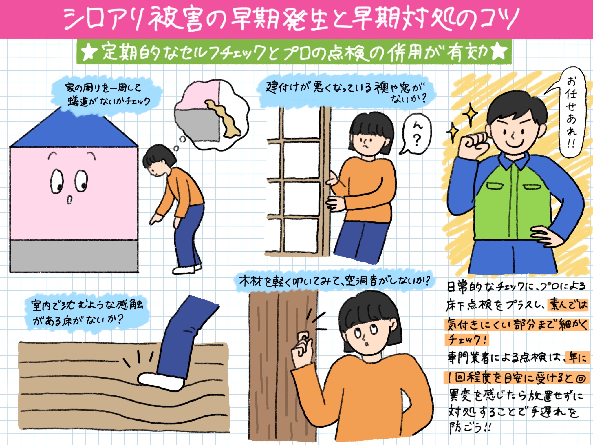 シロアリ被害の早期発見と対処のコツ