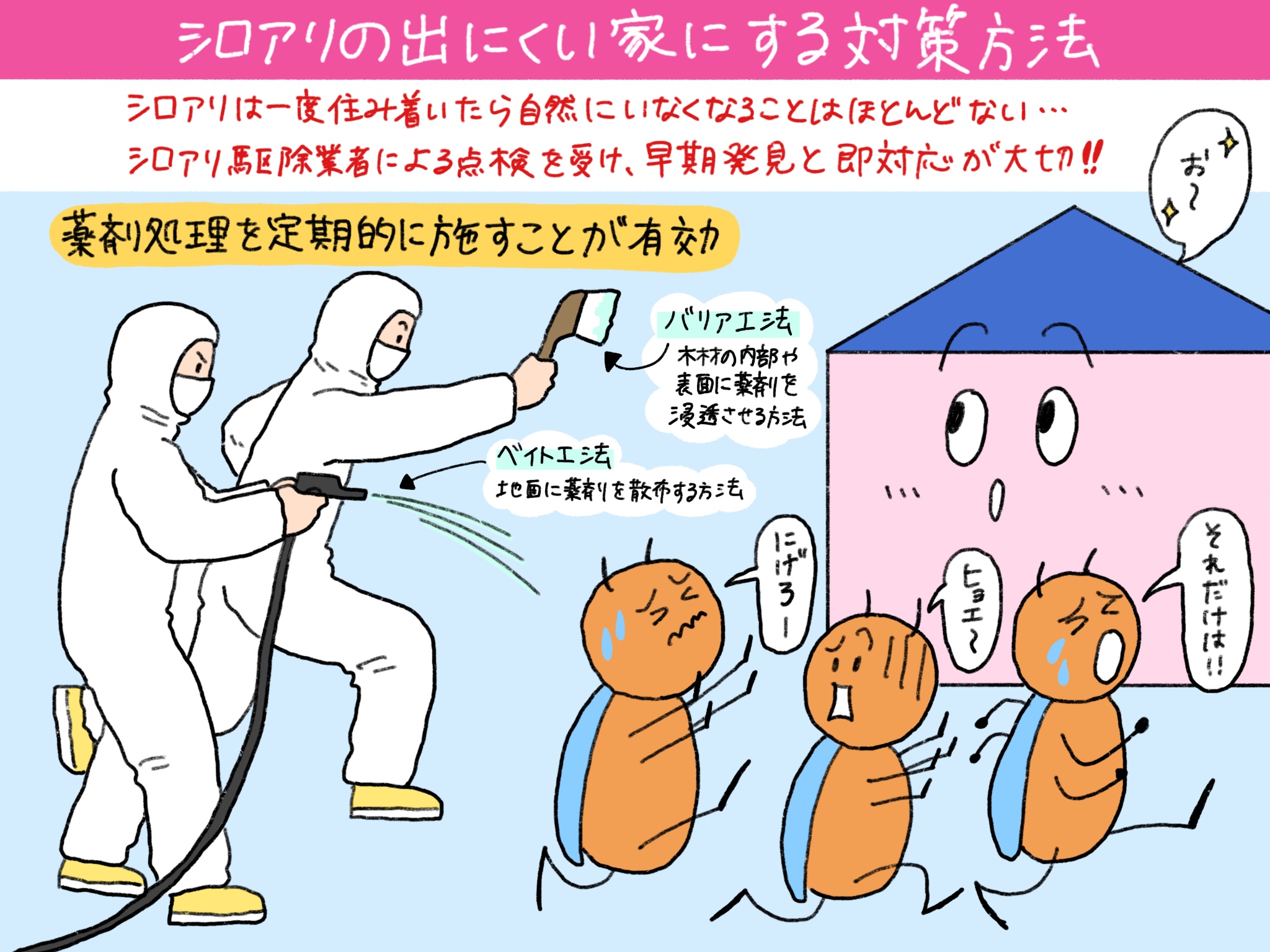 シロアリが出にくい家にする方法