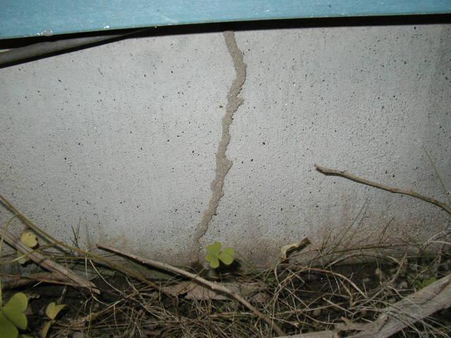 住宅に作られたシロアリの蟻道