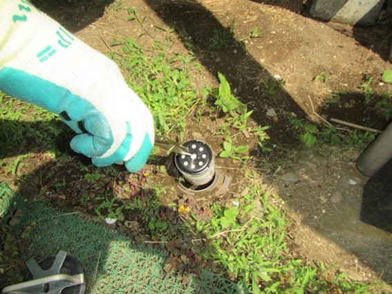 シロアリベイト剤の設置