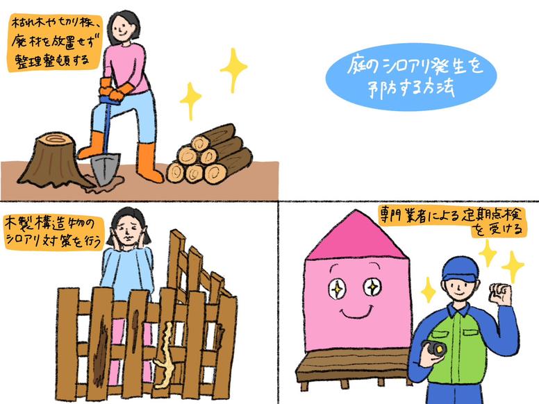 庭のシロアリ発生を予防する3つの方法