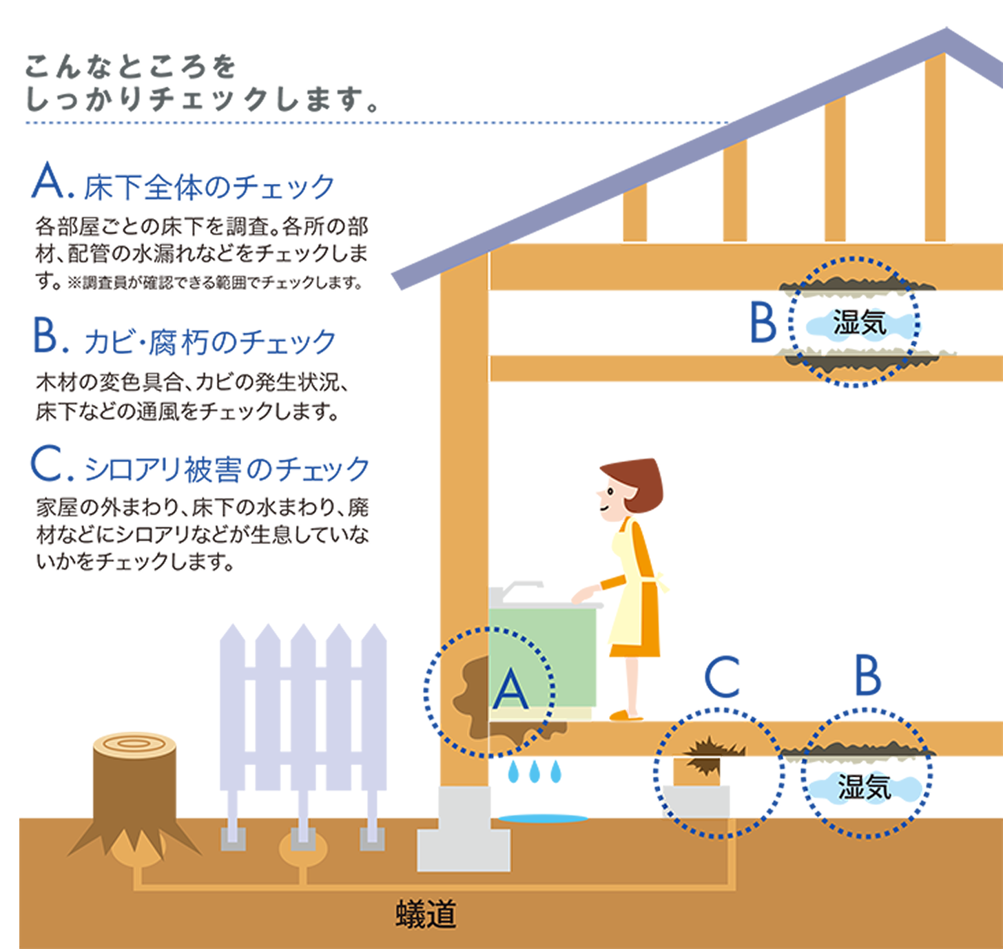 こんなところをしっかりチェックします