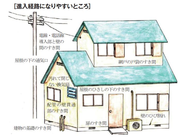 侵入経路になりやすいところ