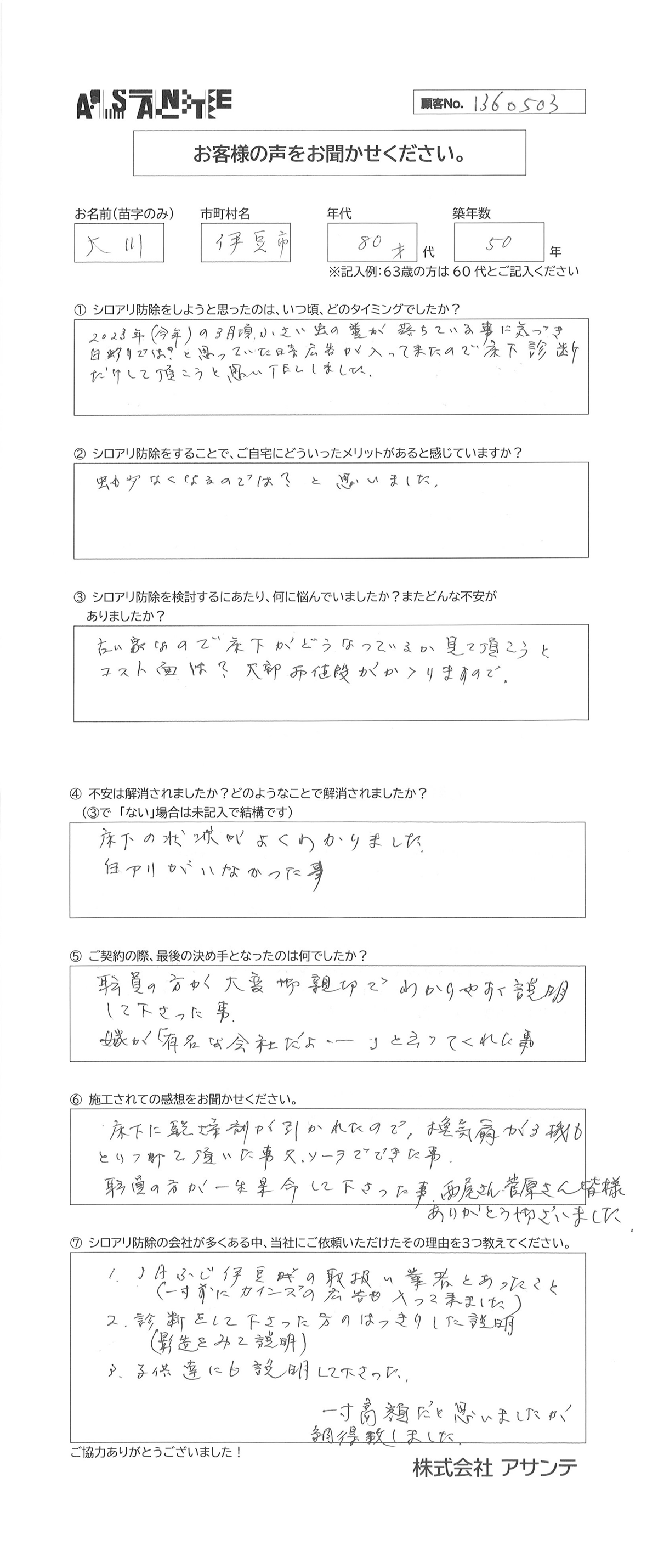 80代大川様伊豆